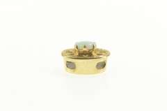 10K Yellow Gold Natural Opal Oval Slide Bracelet Charm/Pendant