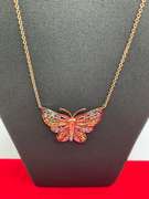 14K TRI COLOR GOLD NECKLACE WITH CENTER PIECE