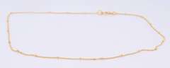 Beautiful 18kt Yellow Gold Bead Station Anklet