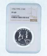 PF69 1956 Franklin Half Dollar - Type 2 - Graded NGC