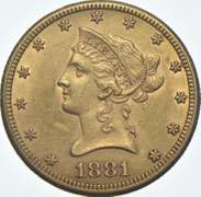 1881-CC $10 Liberty Head Gold Eagle