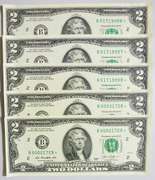 (5) Superb Crisp 2013 $2 Star Replacement Notes New York-2 Consecutive Sets!