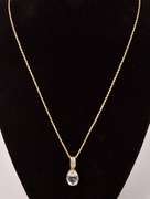 Captivating Quartz Pendant Necklace in 14K Yellow Gold
