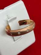 LADIES 14K ROSE GOLD AND DIAMOND BAND