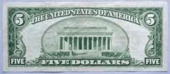 $ 5 1928 B Gold Redeemable FRN.