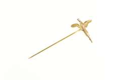 12K Yellow Gold Phoenix Ornate Black Hills Gold Bird Stick Pin