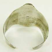 Wide Navajo Sterling Turquoise & Coral Cuff