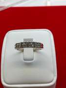 14K WHITE GOLD AND DIAMOND BAND
