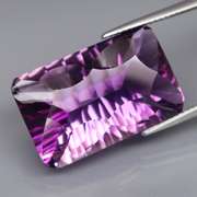 Superb 20.69ct concave emerald cut Bolivian Amethyst
