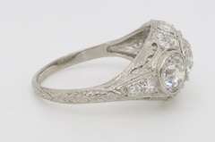 Vintage 2.32CTW Diamond Cocktail Ring made in Platinum
