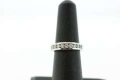 14KT SOLID WHITE GOLD DIAMOND BAND