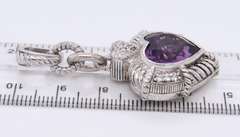 Judith Ripka Amethyst Heart Pendant