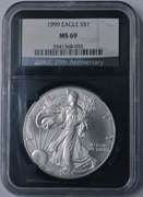 1999 American Silver Eagle NGC MS69