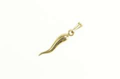 14K Yellow Gold Trad. Italian Horn Spiritual Protection Charm/Pendant