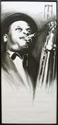 Black and White Contemporary Jazz Painting
