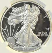 NGC PF70 UC graded 2017-W $1 Eagle First Day of Issue signed