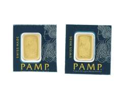 Two Pure .999 Gold Bars