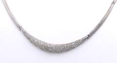 The Most Incredible White Gold Pave Diamond Collar Necklace