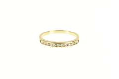 14K Yellow Gold 0.24 Ctw Diamond Channel Wedding Band Ring