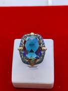 14K GOLD AND GEMSTONE RING