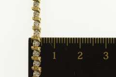 14K Yellow Gold 0.50 Ctw Diamond Classic Wavy Link Tennis Bracelet