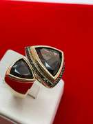 BRAND NEW 14K GOLD RING WITH SMOKEY QUARTZ