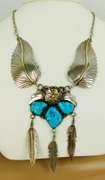J.W. Toadlena Native American Sterling Turquoise Necklace