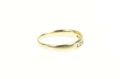 14K Yellow Gold Diamond Classic Simple Men's Wedding Band Ring