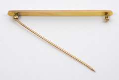 Classic Gold Etched Bar Brooch
