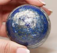 Eye catching 1,670ct bullseye Lapis sphere