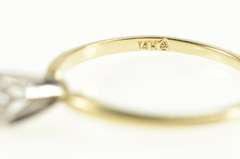 14K Yellow Gold Retro Diamond Cluster Promise Engagement Ring