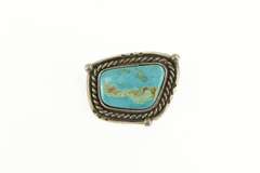 Sterling Silver Turquoise Ornate Native American Navajo Pin/Brooch