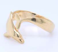 Great Yellow Gold Dolphin Ring