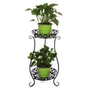 European Wrought Iron Metal Flower Pot Double Floor