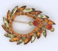 Multi Color Costume Brooch