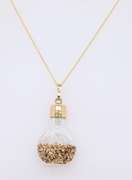 Beautiful Yellow Gold Flaked Gold Pendant on Chain