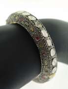 Glitzy Diamond and Multi-Gemstone Bangle