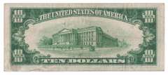 1934-D $10 Ten Dollar Blue Seal Hamilton Bank Note US Bill