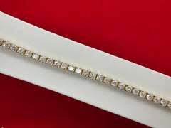 Certified Ladies Tennis Bracelet 18k gold and 9.12 carat of Natural Diamonds