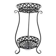 European Wrought Iron Metal Flower Pot Double Floor