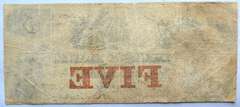 $ 5 Valley Bank Hagerstown Maryland 1855 Note