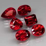 Mixed cut 6.49ct premium cherry red Pyrope garnet