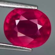 Fantastic 1.78ct oval cut rich blood red Ruby