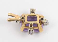 Nice Amethyst and Diamond Pendant