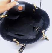 Chanel Black Cavier Petite Shopping Tote Bag