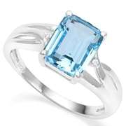 2.50 CT BABY SWISS BLUE TOPAZ & DIAMOND 925 STERLING SILVER RING