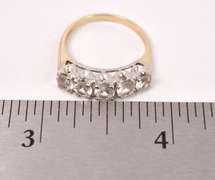 Wonderful White Sapphire Ring in 14K Yellow Gold