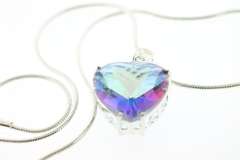Dazzling Mystic Rainbow Topaz Snake Chain Necklace