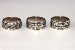 Spinner Rings in Sterling Silver - Set of 3
