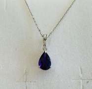 14kt Gold, Amethyst & Diamond Necklace